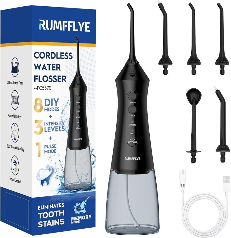 RUMFFLYE Jet Dentaire Hydropulseur et Irrigateurs Water Flosser 12 Modes